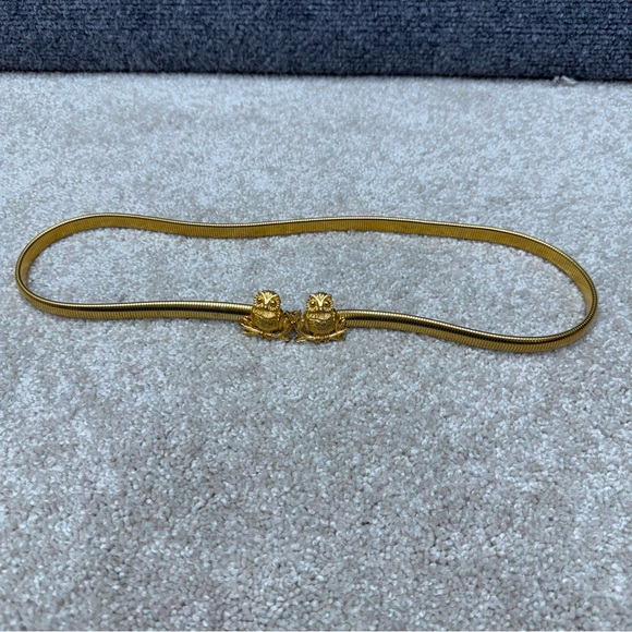 Vintage MIMI DI N stretch Owl Belt metal gold tone 1975 Womens - Picture 2 of 10